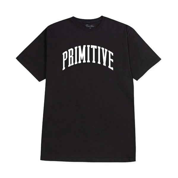 Primitive Skateboards T-shirt da uomo S T-shirt a manica corta da uomo Collegiate Arch Black