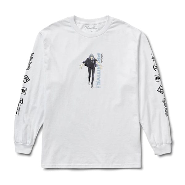Primitive Skateboards T-shirt da uomo T-shirt a manica lunga da uomo Mahito White