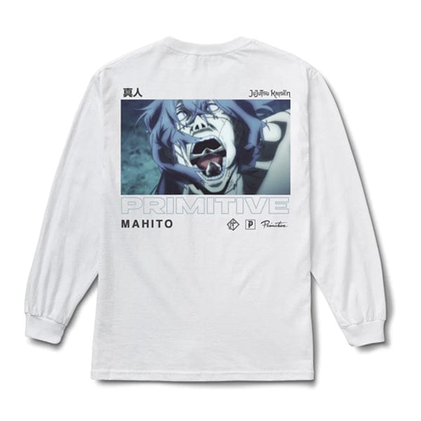 Primitive Skateboards T-shirt da uomo T-shirt a manica lunga da uomo Mahito White