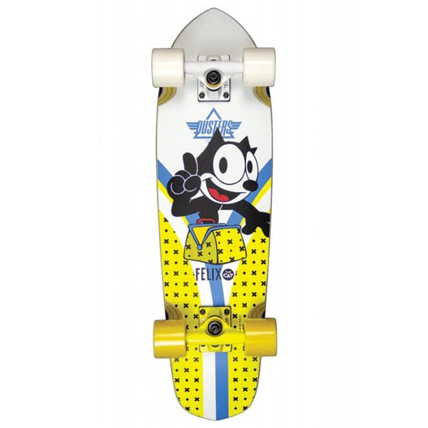 Dusters California Skateboard completo Cruiser Felix Flashback Yellow White 28" Downtown