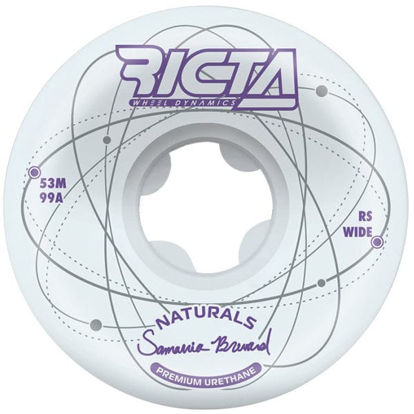 Ricta Wheels Ruote skateboard Ruote skate Samarria Brevard Orbital Naturals White Purple Wide 99A 53mm Downtown