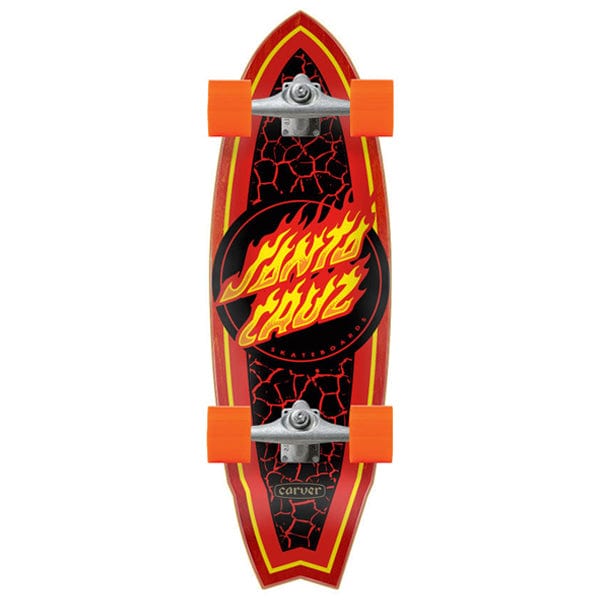 Santa Cruz Skateboards surfskate Surfskate Flame Dot x Carver Shark Tail 31.52