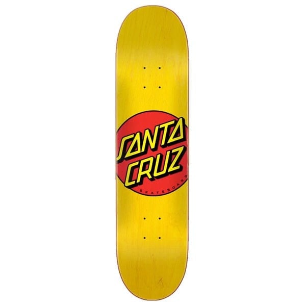 Santa Cruz Skateboards Tavola skateboard Tavola skate Classic Dot Yellow 7.75" Downtown
