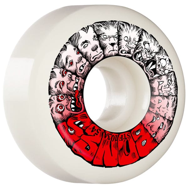 Bones Wheels Ruote skateboard Ruote skate STF Weird Wolf Red V5 103A