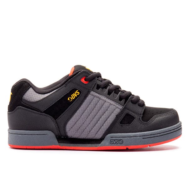 DVS Skate Shoes Celsius Black Yellow Fiery Red