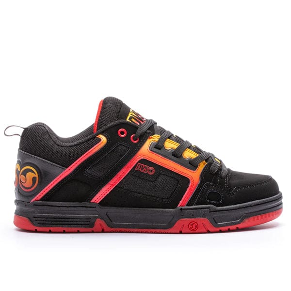 DVS Skate Shoes Comanche Black Red Yellow