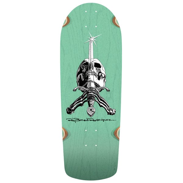 Powell Peralta Tavola skateboard 10" Tavola skate old school Ray Rodriguez OG Snub Skull&Sword Teal 10"
