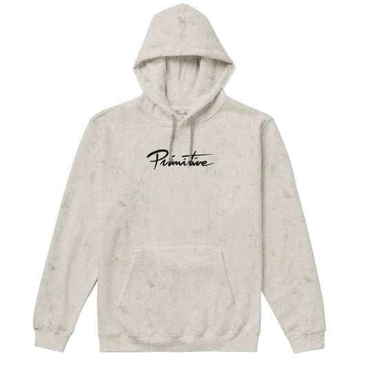 Primitive Skateboards Felpe con cappuccio Felpa con cappuccio da uomo Nuevo Acid Washed Tan