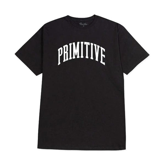 Primitive Skateboards T-shirt da uomo S T-shirt a manica corta da uomo Collegiate Arch Black