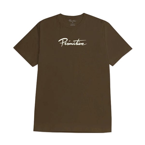 Primitive Skateboards Tshirt T-shirt a manica corta da uomo Nuevo Brown