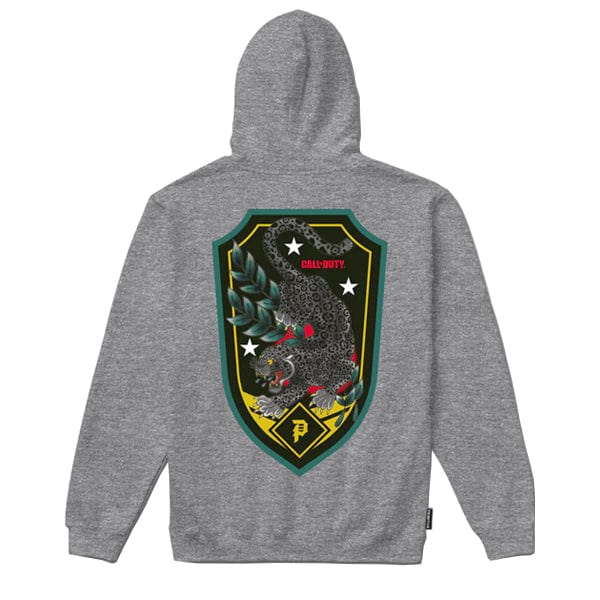 Primitive Skateboards Variation Felpa con cappuccio da uomo Black Jaguar Zip Athletic Heather