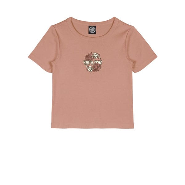 Santa Cruz Skateboards T-shirt T-shirt a manica corta da donna Dressen Rose Crew Two Front Clay
