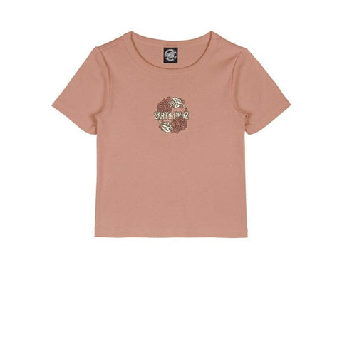 T-shirt a manica corta da donna Dressen Rose Crew Two Front Clay