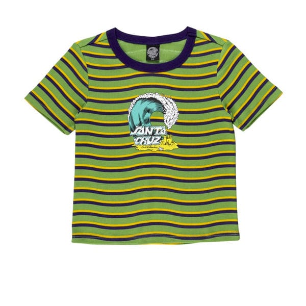 Santa Cruz Skateboards T-shirt T-shirt a manica corta da donna Onshore Apple Wave Stripe