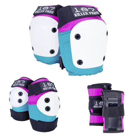 Protezioni skate adulto Pad Set Six-Pack Adult Pink Teal