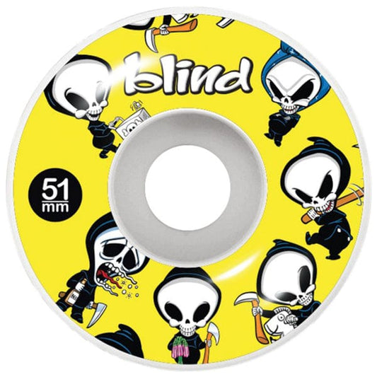 Blind Skateboards Ruote skateboard Ruote skate Reaper Wallpaper Yellow 99A 51mm Downtown