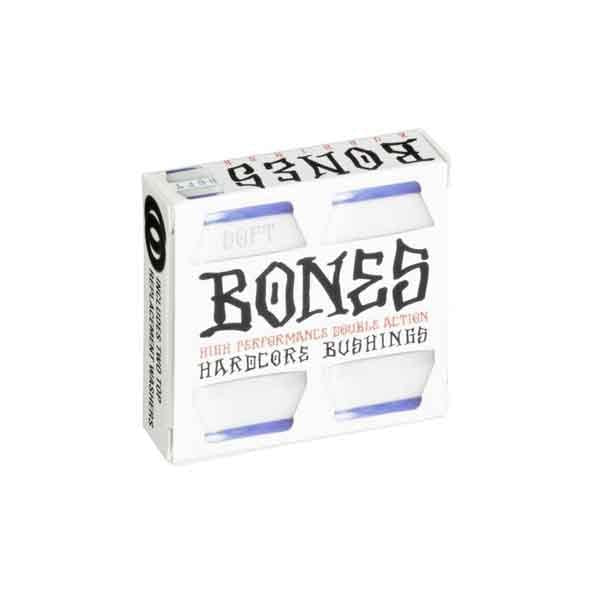 Bones Wheels Hardware skateboard Gommini per skate Hardcore Bushings Soft 81A white / blue Downtown