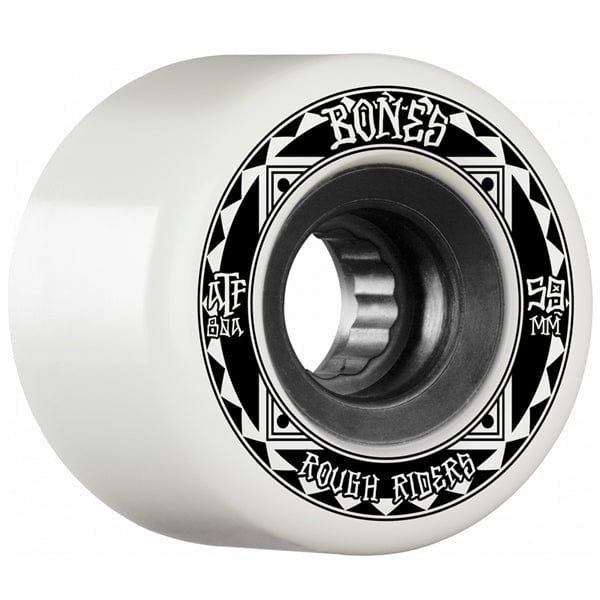 Bones Wheels Ruote skateboard 59mm / 80 Ruote skate / cruiser ATF Rough Rider Runners White 80A 59mm