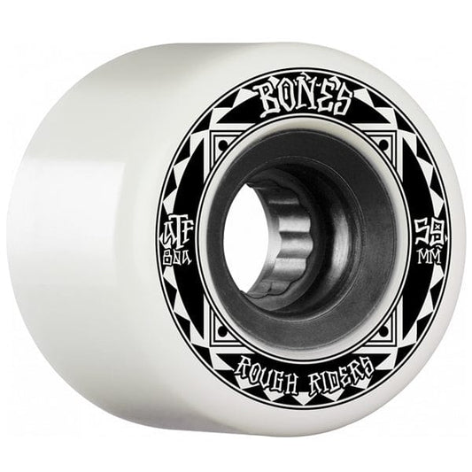 Bones Wheels Ruote skateboard 59mm / 80 Ruote skate / cruiser ATF Rough Rider Runners White 80A 59mm
