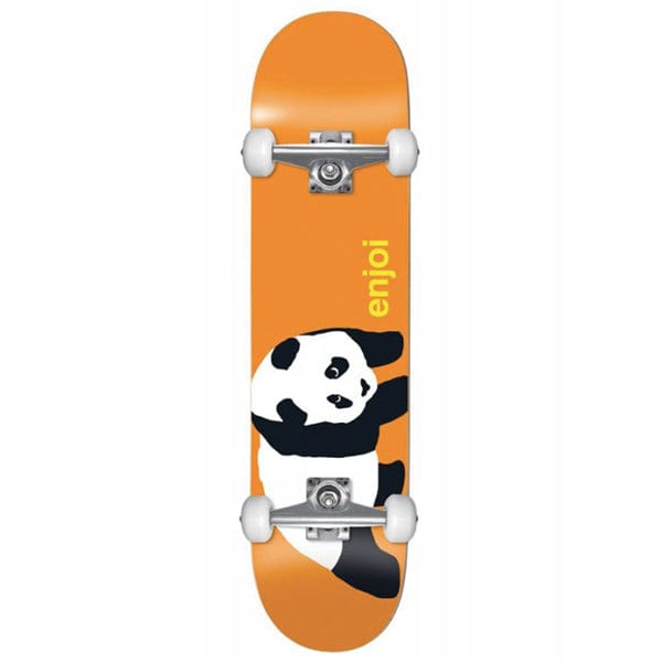 Enjoi Skateboard completo Skate per principianti NBD Panda Resin Orange (Soft Wheels) 7.75