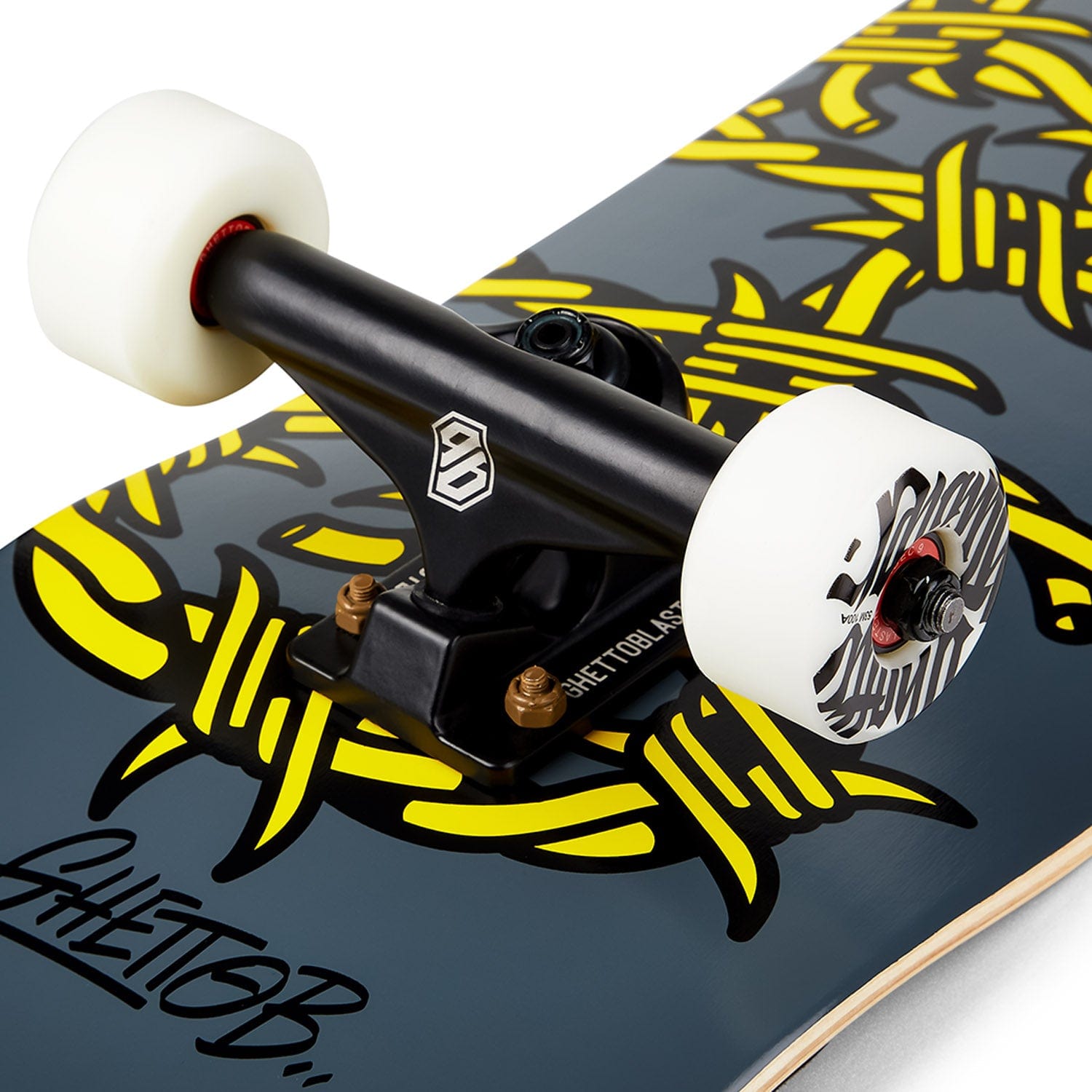 Ghetto Blaster Skateboard completo Skate per principianti Barbed Wire Grey 7.875" Downtown