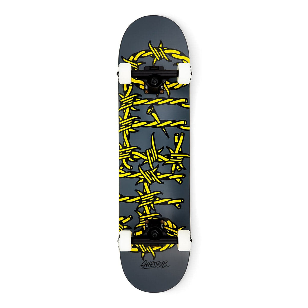 Ghetto Blaster Skateboard completo Skate per principianti Barbed Wire Grey 7.875