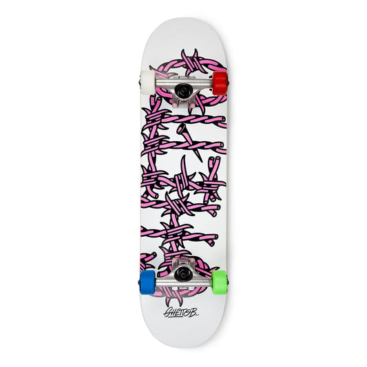 Ghetto Blaster Skateboard completo Skate per principianti Barbed Wire Pink 8.125" Downtown