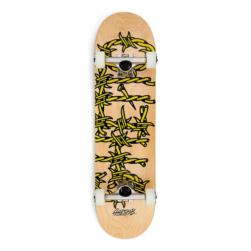 Ghetto Blaster Skateboard completo Skate per principianti Barbed Wire Natural 8.375