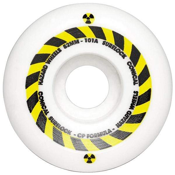 Hazard Wheels Ruote skateboard Ruote skate CP+ Conical Surelock Sign White 101A 54mm Downtown