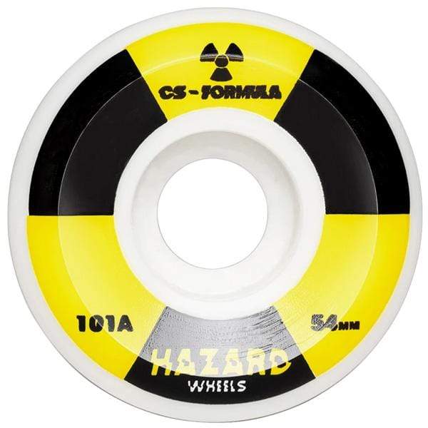 Hazard Wheels Ruote skateboard Ruote skate CS Conical Radioactive White 101A 58mm Downtown