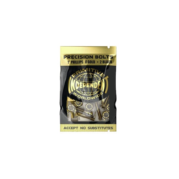 Independent Truck Co Hardware skateboard Viti Genuine Parts Cross Bolts Phillips 1" Primitive Tool Gold Black Downtown