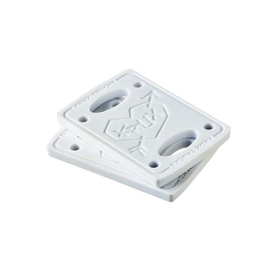 Krux Trucks Hardware skateboard Riser pads PK2 white Downtown