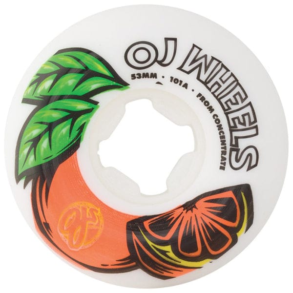 OJ Wheels Ruote skateboard Ruote skate From Concentrate Hardline White Black 101A 53mm Downtown