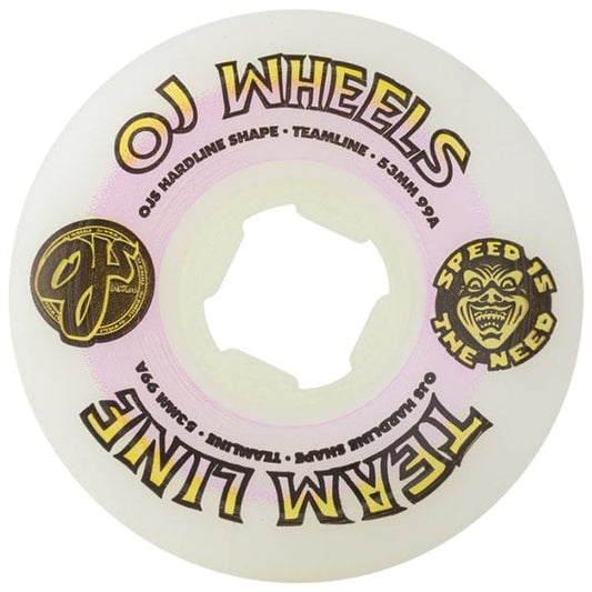 OJ Wheels Ruote skateboard Ruote skate Team Line Original Hardline White Purple 99A 53mm Downtown