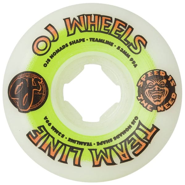 OJ Wheels Ruote skateboard Ruote skate Team Line Original Nomads Green 99A 53mm Downtown