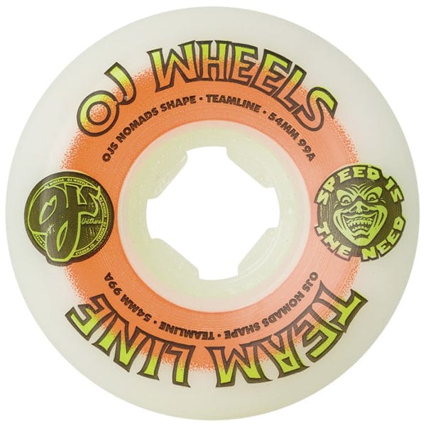 OJ Wheels Ruote skateboard Ruote skate Team Line Original Nomads Orange 99A 54mm Downtown