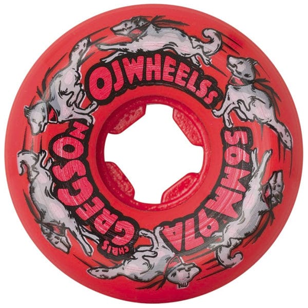 OJ Wheels Ruote skateboard Ruote skate Chris Gregson Masher II Elite Mini Combo Red Black 97A 56mm Downtown