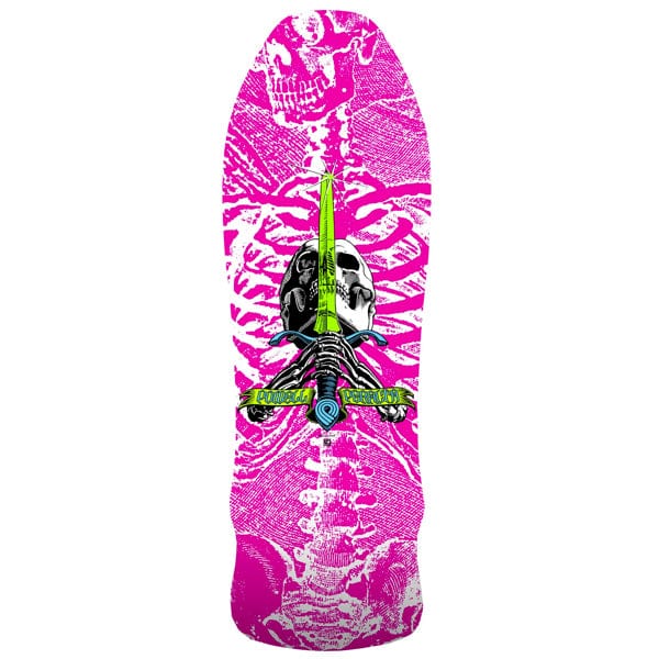Powell Peralta Tavola skateboard Tavola skate GeeGah Skull&Sword Hot Pink 9.75" Downtown