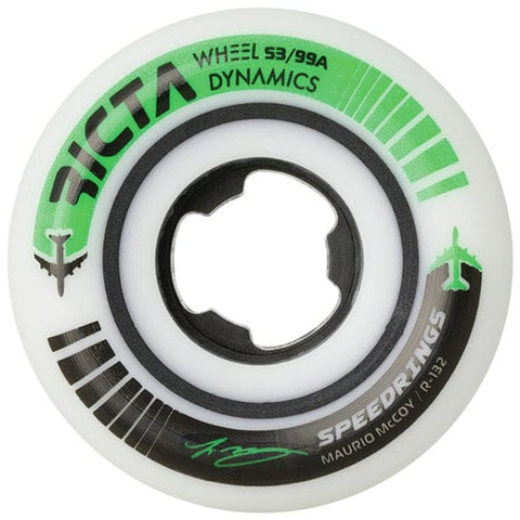 Ruote skate Maurio McCoy Speedrings Wide White Green 99A 53mm