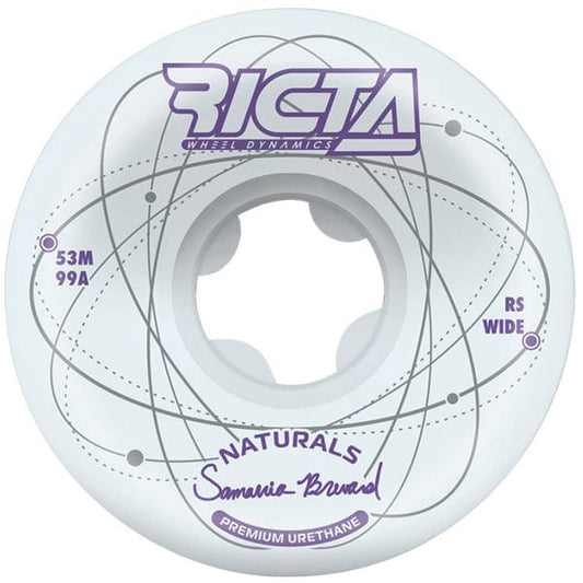 Ricta Wheels Ruote skateboard Ruote skate Samarria Brevard Orbital Naturals White Purple Wide 99A 53mm Downtown