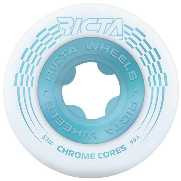 Ricta Wheels Ruote skateboard Ruote skate Chrome Core 99A white / teal Downtown