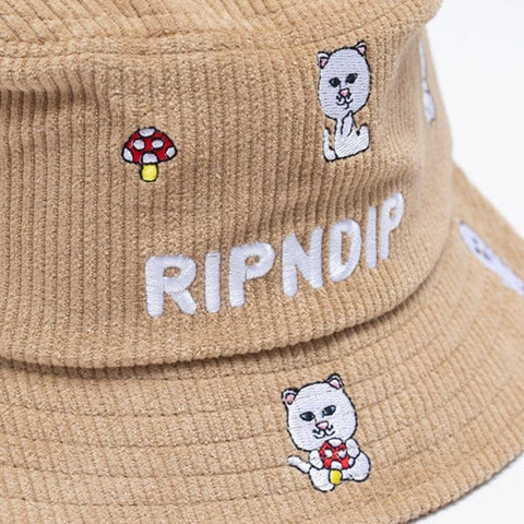 Cappello bucket hat Hello Nermy Corduroy Tan