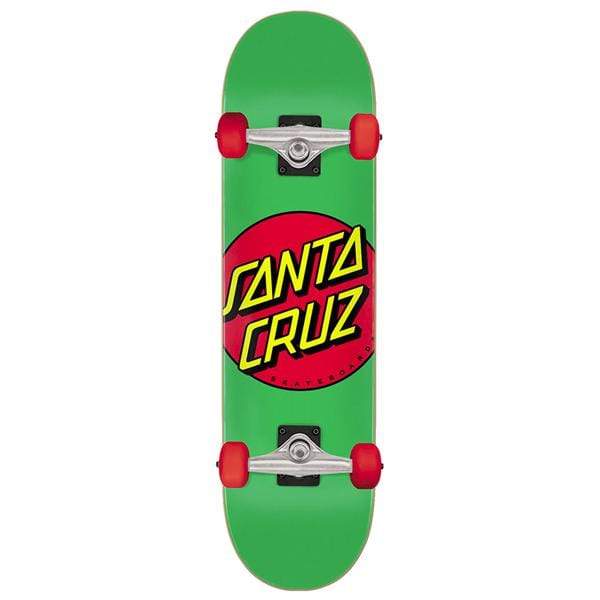 Santa Cruz Skateboards Skateboard completo Skate per principianti Classic Dot Mid Green 7.875