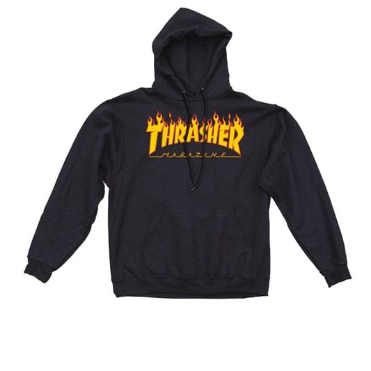 Thrasher Felpe con cappuccio Felpa con cappuccio da uomo Flame Black Downtown